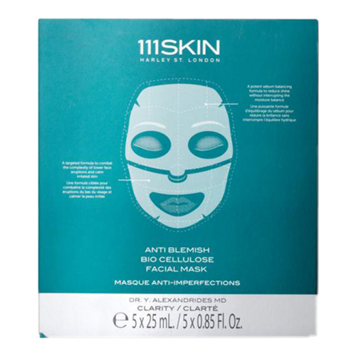 111SKIN Anti Blemish Bio Cellulose Facial Mask, 5 x 25ml/0.8 fl oz