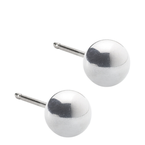 Blomdahl Ball - Silver Medical Titanium (5mm) on white background