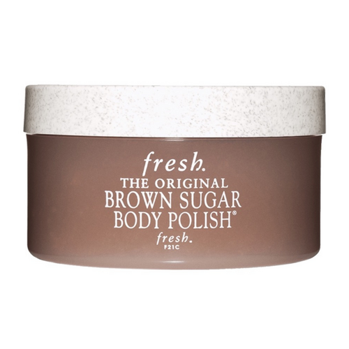 Fresh Brown Sugar Body Polish Exfoliator on white background