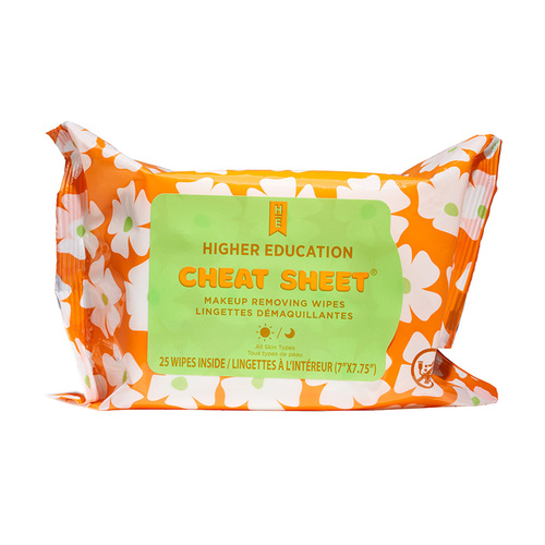 Higher Education Cheat Sheet Makeup Removing Wipes, 25 wipes