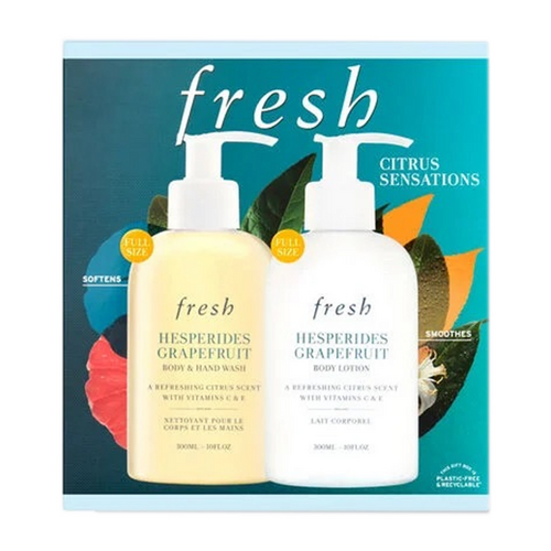 Fresh Citrus Sensations Shower Gel and Lotion Gift Set Duo on white background