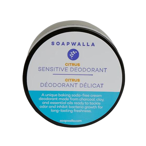 Soapwalla Citrus Sensitive Deodorant Cream on white background