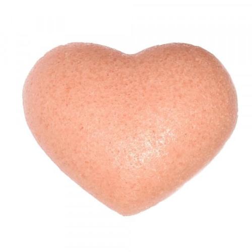 One Love Organics Cleansing Sponge French Pink Clay Heart Shape, 1 pieces
