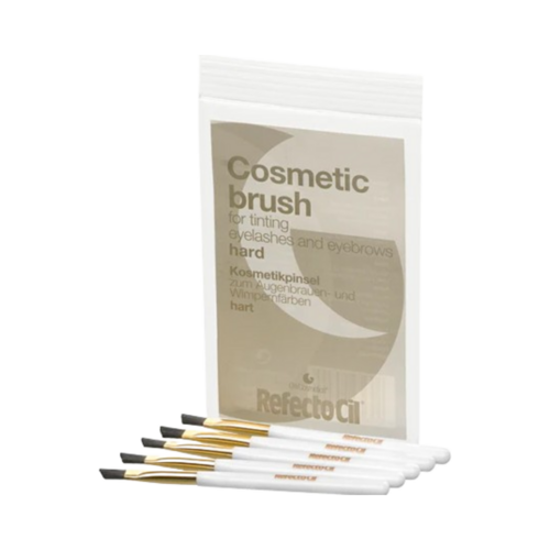 RefectoCil Cosmetic Brush Gold Hard on white background