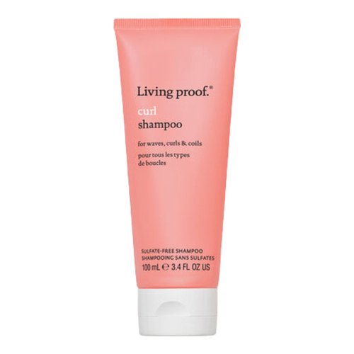 Living Proof Curl Shampoo on white background