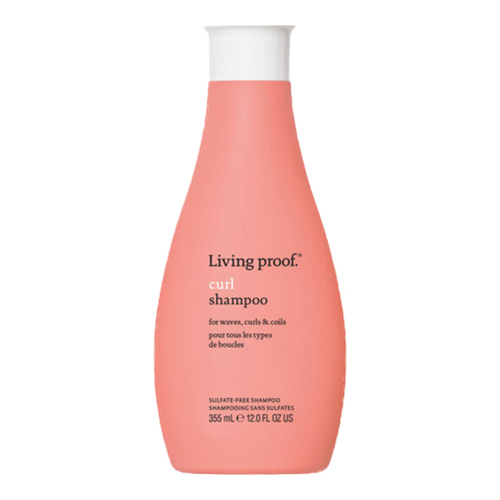 Living Proof Curl Shampoo on white background