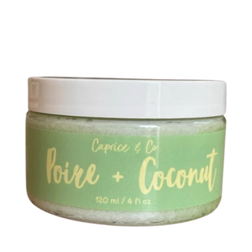 Caprice & Co. Foaming Scrub - Pear + Coconut on white background