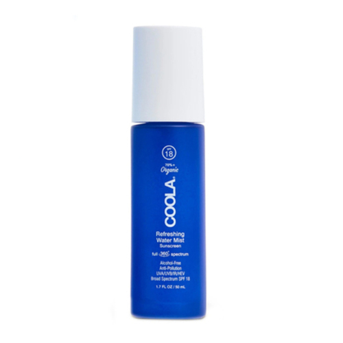 Coola Full Spectrum 360 Refreshing Water Mist Organic Face Sunscreen SPF 18 on white background