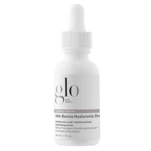 Glo Skin Beauty HA-Revive Hyaluronic Drops on white background