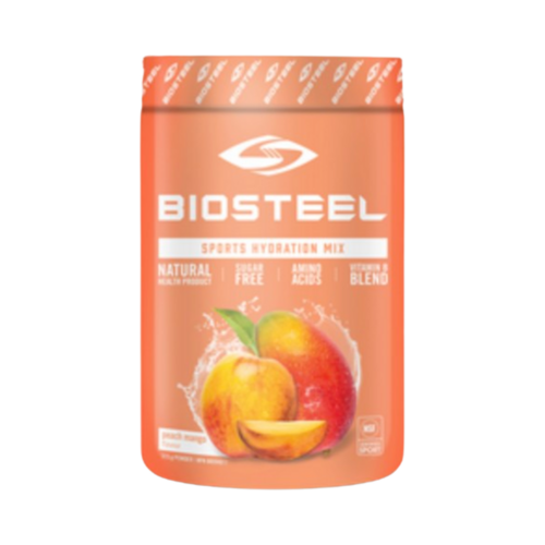 BioSteel Hydration Mix Peach Mango, 140g/4.94 oz BioSteel Hydration Mix Peach Mango on white background