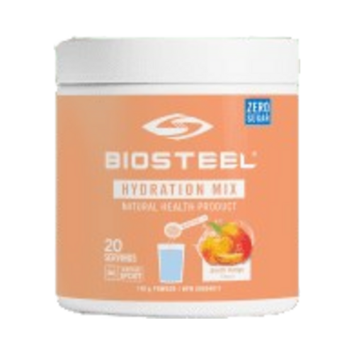 BioSteel Hydration Mix Peach Mango, 140g/4.94 oz BioSteel Hydration Mix Peach Mango on white background