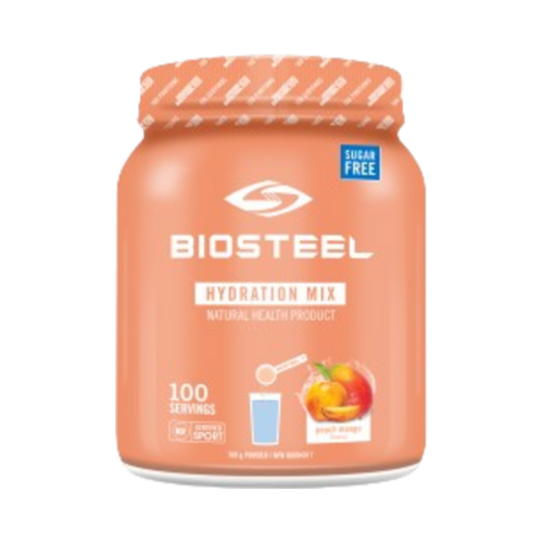 BioSteel Hydration Mix Peach Mango, 140g/4.94 oz BioSteel Hydration Mix Peach Mango on white background