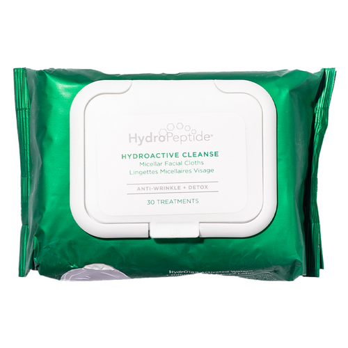 HydroPeptide HydroActive Cleanse: Micellar Facial Cloths on white background