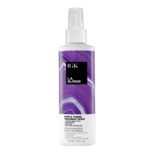 IGK Hair La Blonde Purple Toning Treatment Spray on white background