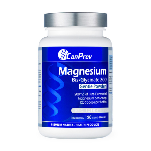 CanPrev Magnesium Bis-Glycinate 200 Gentle Powder on white background