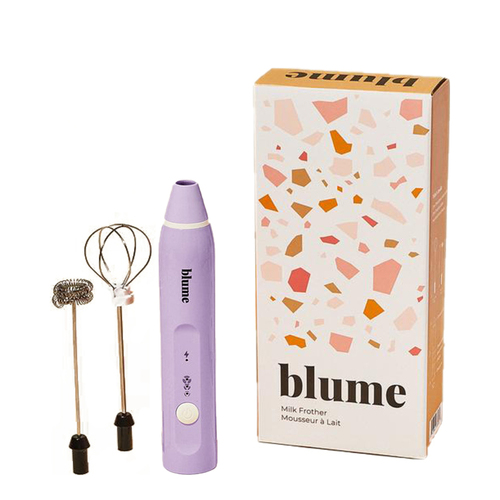 Blume  Milk Frother - Pink on white background