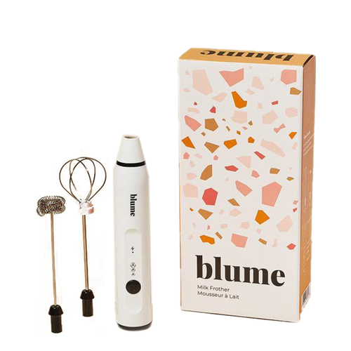 Blume  Milk Frother - Pink on white background