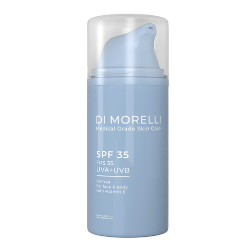 Di Morelli Sunscreen SPF 35 on white background