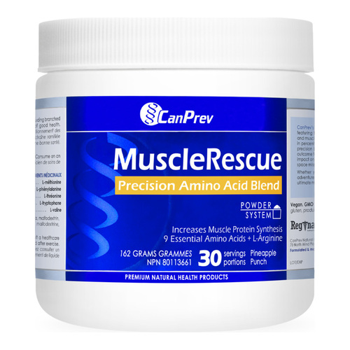 CanPrev MuscleRescue Powder - Pineapple Punch on white background
