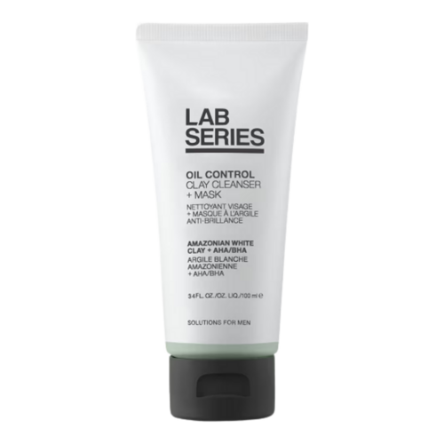 Lab Series Oil Control Clay Cleanser + Mask on white background