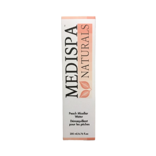 Medispa Naturals Peach Micellar Water on white background