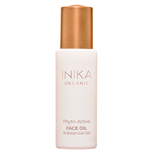 INIKA Organic Phyto-Active Face Oil on white background