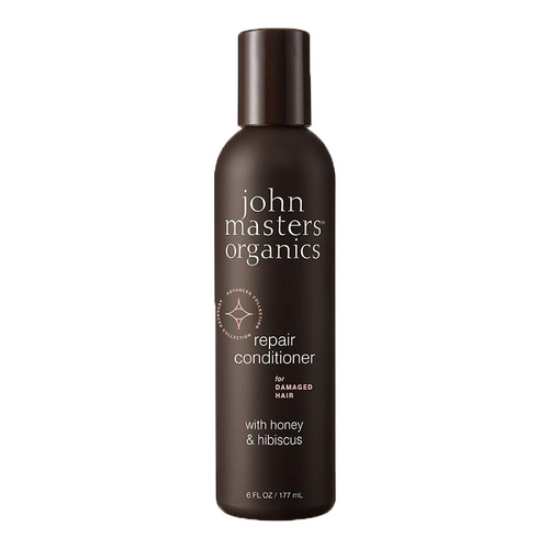 John Masters Organics Repair Conditioner For Damaged Hair with Honey and Hibiscus on white background