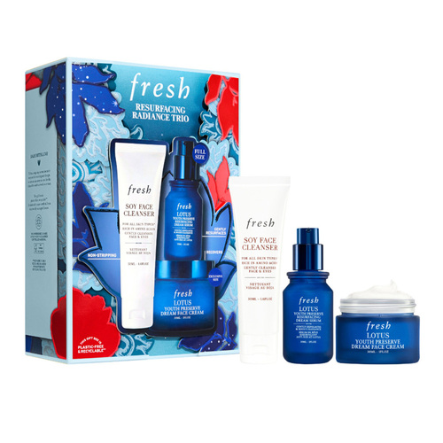 Fresh Resurfacing Radiance Gift Set Trio on white background