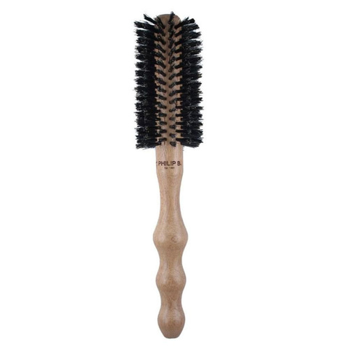 Philip B Botanical Round Hairbrush, Polished Mahogany Handle - Medium (55mm), 1 pieces