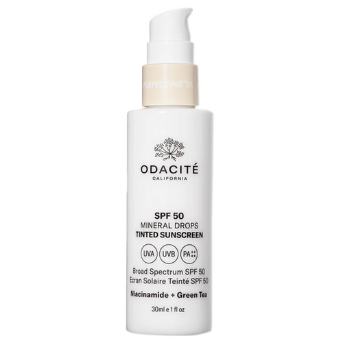 Odacite SPF 50 Tinted Mineral Drops - 01 Fair with Cool Undertones on white background