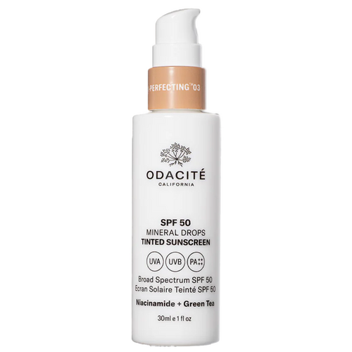 Odacite SPF 50 Tinted Mineral Drops - 01 Fair with Cool Undertones on white background