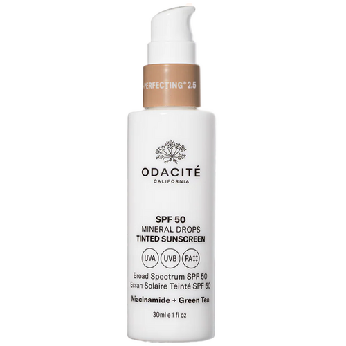 Odacite SPF 50 Tinted Mineral Drops - 01 Fair with Cool Undertones on white background