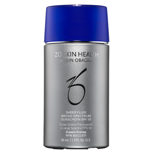ZO Skin Health Sheer Fluid Broad Spectrum Sunscreen SPF 50 on white background
