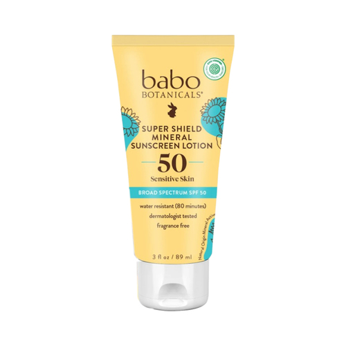 Babo Botanicals Sheer Mineral Sunscreen Lotion - SPF 50 on white background