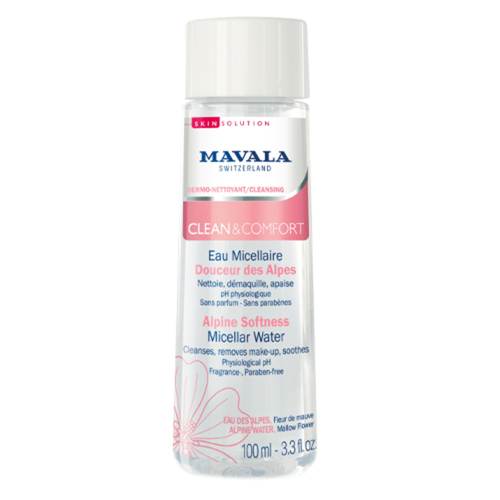 MAVALA Skin Solution Clean and Comfort Alpine Softness Micellar Water, 100ml/3.3 fl oz