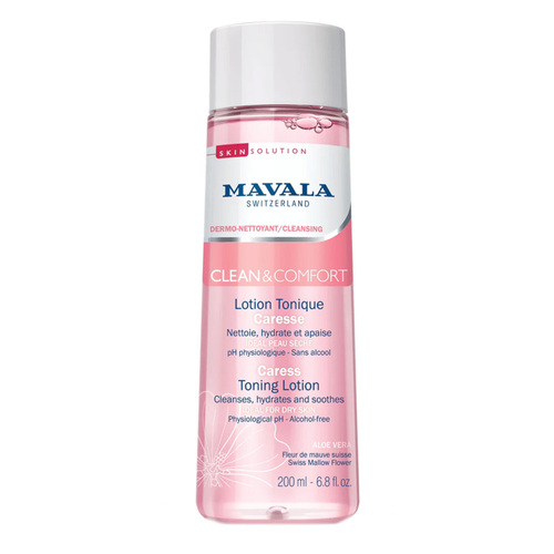 MAVALA Skin Solution Clean and Comfort Caress Toning Lotion on white background