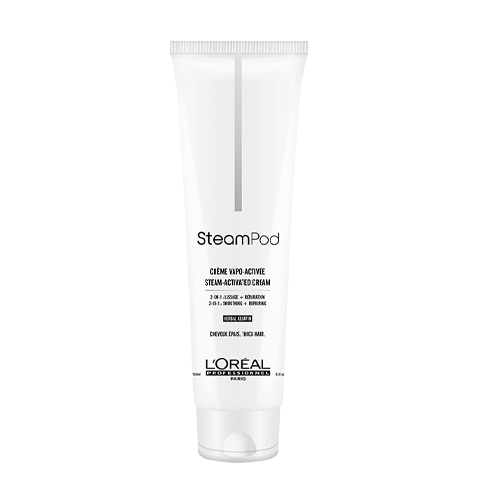 Loreal Professional Paris Steampod Smoothing Cream (Thick Hair) on white background