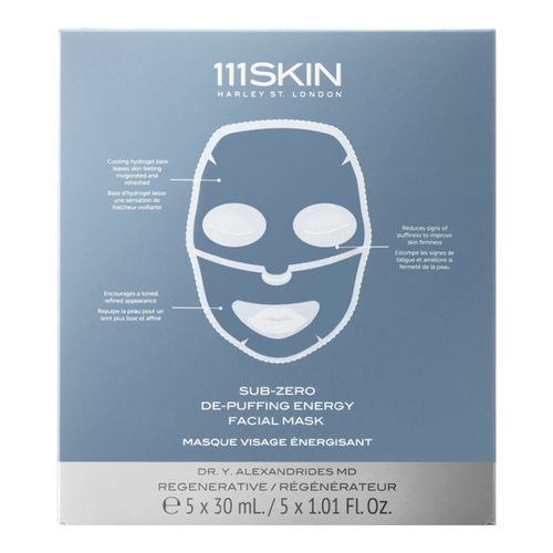 111SKIN Sub Zero De-puffing Energy Face Mask, 5 x 30ml/1 fl oz