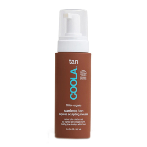 Coola Sunless Tan Express Sculpting Mousse on white background