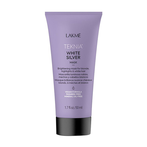 LAKME  Teknia White Silver Mask on white background