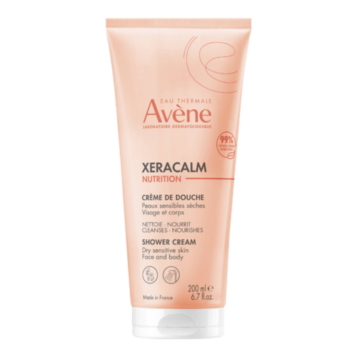 Avene XeraCalm Nutrition Shower Cream on white background
