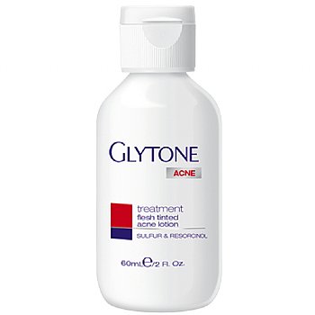 Glytone Flesh Tinted Acne Treatment Lotion on white background