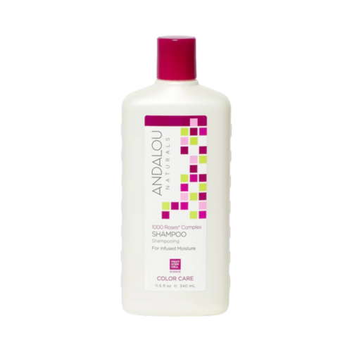 Andalou Naturals 1000 Roses Complex Color Care Shampoo on white background