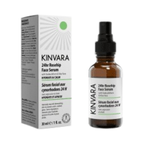 Kinvara 24HR Rosehip Face Serum on white background