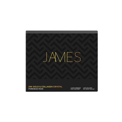 James Cosmetics 24K Gold and Collagen Crystal Forehead Mask on white background