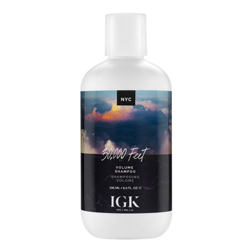 IGK Hair 30,000 Feet Volume Shampoo on white background