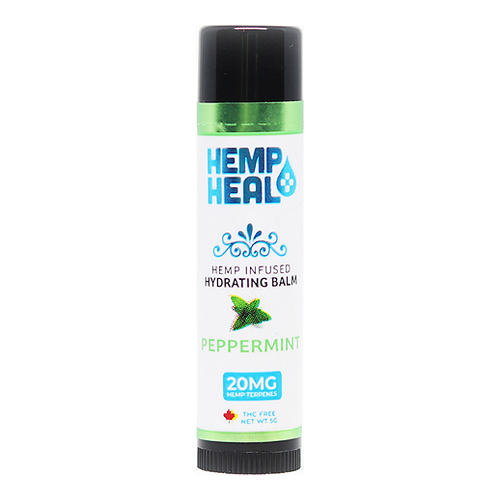 Hemp Heal Hydrating Lip Balm - Pepper Mint on white background
