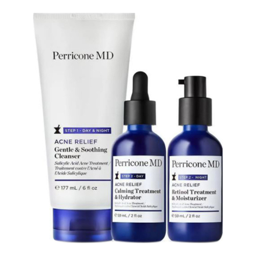 Perricone MD Acne Relief Prebiotic Acne Therapy Kit ( 90-Day Regimen ) on white background