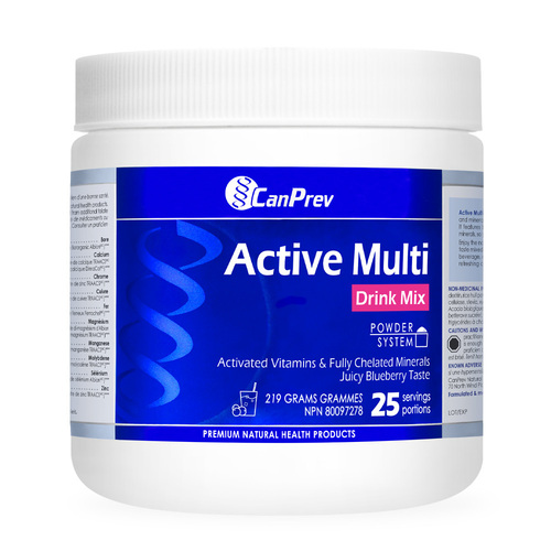 CanPrev Active Multi Drink Mix - Juicy Blueberry on white background