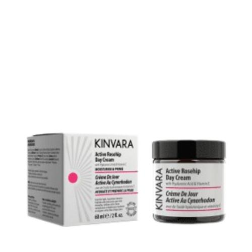 Kinvara Active Rosehip Day Cream on white background